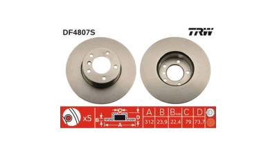 Set discuri frana TRW DF4807S