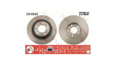 Disc frana TRW DF4945, Spate