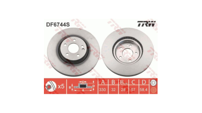 Disc frana TRW DF6744S, Fata