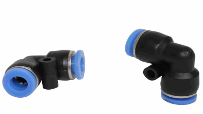 Cupla aer M6 , mufa rapida cot 90 grade, plastic 