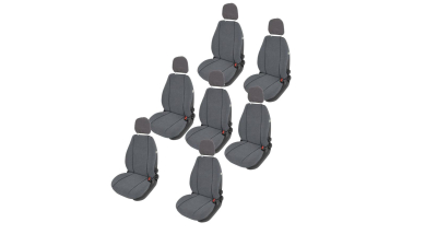 Huse scaune auto Ford Galaxy I - II -2006 7 locuri separate, Elegance, culoare Gri