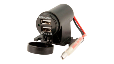 Priza USB suplimentara 5V-2.1A, 2 iesiri, 12V, cu suport montare