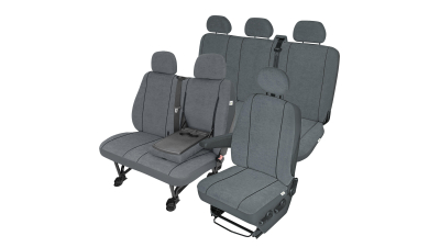 Huse scaune auto Elegance pentru Citroen Jumper, Fiat Ducato, Gaz Gazela, Hyundai H1, Iveco Daily, Kia Pregio, Mercedes Sprinter, Nissan Cabstar, Peugeot Boxer, Renault Mascot, Toyota Hiace, VW  LT, Crafter, 2+1, set huse auto VAN