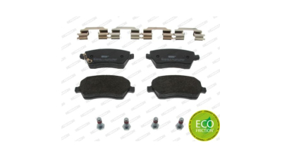Placute frana Nissan Micra 4 (K13), 05.2010-, Note (E12), 09.2012-; Opel Agila (B) (H08), 04.2008-10.2014; Suzuki Splash (Ex), 01.2008-, Swift 3 (Mz, Ez), 02.2005-, FERODO FDB4069
