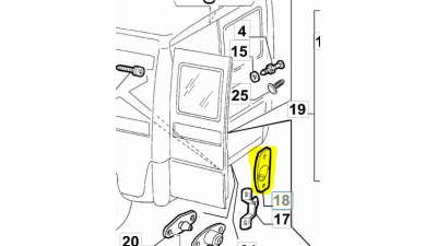 Garnitura Usa Spate Stanga Fiat 1305693080