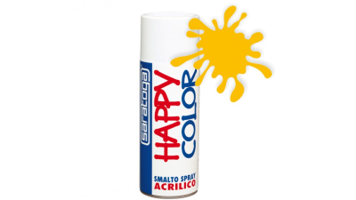 Spray vopsea Galben Crom HappyColor Acrilic, 400ml