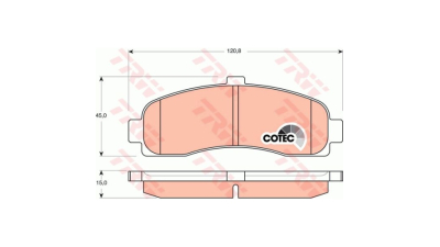 Placute frana TRW GDB1059, Fata