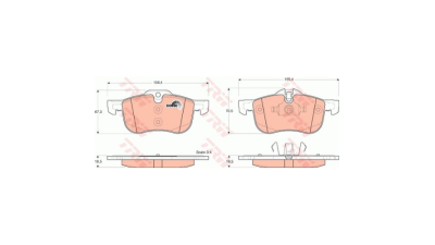 Placute frana TRW GDB1374, Fata
