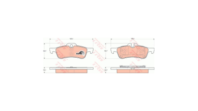 Placute frana TRW GDB1561, Spate
