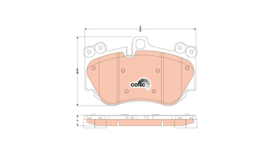 Placute frana Porsche Cayenne (955), 09.2002-09.2010, Motorizare 3.6, TRW
