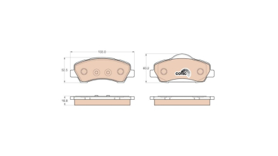 Placute frana Citroen C4 Cactus, 09.2014-, C-Elysee, 11.2012-, Peugeot 301, 11.2012-, 308 Sw 2, 03.2014-, TRW