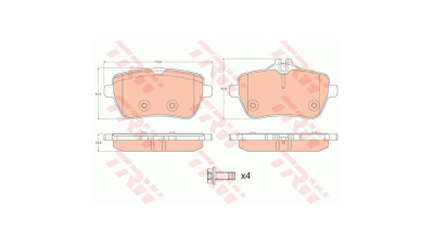 Placute frana TRW GDB2014, Spate