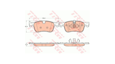 Placute frana TRW GDB2062, Fata