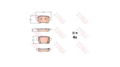 Placute frana TRW GDB2093, Spate
