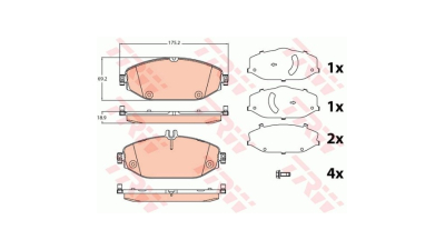 Placute frana TRW GDB2097, Fata