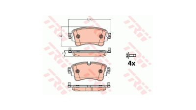 Placute frana TRW GDB2132, Spate