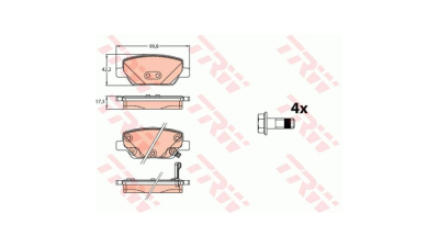 Placute frana TRW GDB2156, Spate