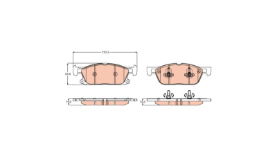 Placute frana Ford Galaxy, 01.2015-, S-Max, 01.2015-, Motorizare 1.5, TRW