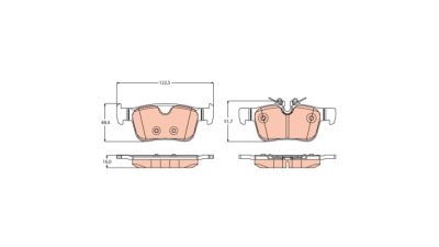 Placute frana Volvo S90 2 (234), 01.2016-, V90 2 Estate (235, 236), 03.2016-, TRW GDB2168