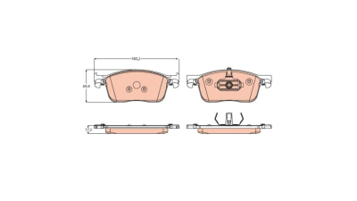 Placute frana Citroen Spacetourer, 04.2016-, Peugeot Traveller, 04.2016-, Toyota Proace Van (Mdz ), 02.2016-, TRW