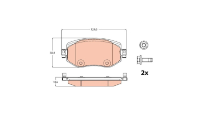 Placute frana Renault Megane Grand Coupe 4 Sedan, 10.2016-, Megane 4 Grandtour (K9a/M/N), 04.2016-, Megane 4 Liftback (B9a/M/N), 11.2015-, Megane 4 Sedan, 10.2016-, TRW GDB2175