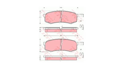 Placute frana TRW GDB3110, Spate