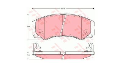 Placute frana TRW GDB3162, Fata