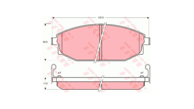 Placute frana TRW GDB3232, Fata