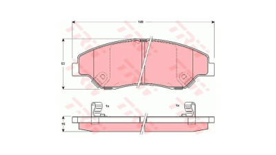 Placute frana TRW GDB3241, Fata