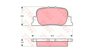 Placute frana TRW GDB3278, Spate