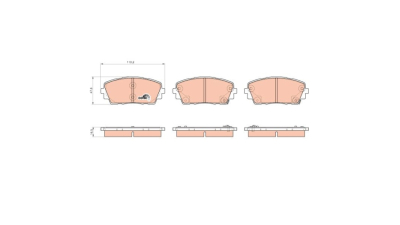 Set placute frana Kia Picanto (Ta), 05.2011-, parte montare Fata, TRW GDB3535