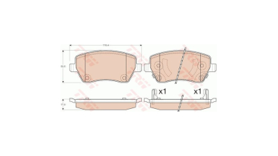 Placute frana TRW GDB3546, Fata