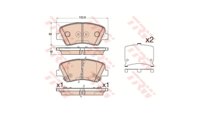 Placute frana TRW GDB3552, Fata