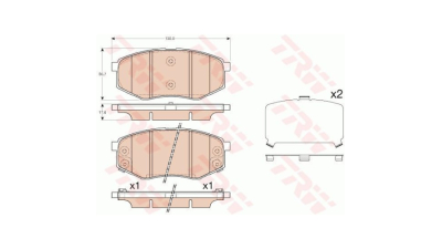 Placute frana TRW GDB3553, Fata