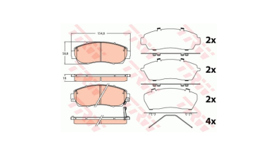 Placute frana TRW GDB3581, Fata