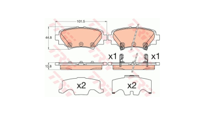 Placute frana TRW GDB3593, Spate
