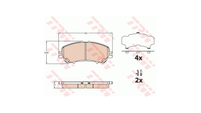 Placute frana TRW GDB3631, Fata