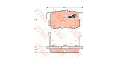 Placute frana TRW GDB774, Spate