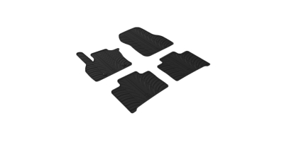 Set covorase auto din cauciuc Renault Zoe Hatchback 2012 / Facelift 2019-, Negru, Gledring, 4 buc.