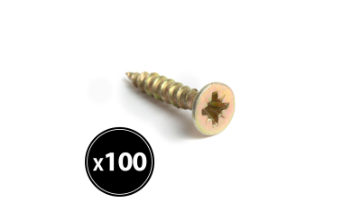 Surub pentru PAL - galben - 3 x 16 mm, 100 buc. / Pachet HANDY