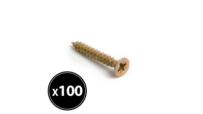 Surub pentru PAL - galben - 3 x 25 mm, 100 buc. / Pachet HANDY