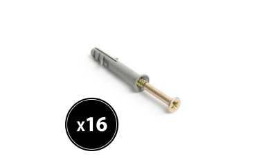 Diblu + surub - 6 x 40 mm- 16 buc. / Pachet HANDY