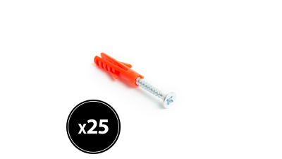 Diblu + surub - 6 x 30 mm- 25 buc. / Pachet HANDY