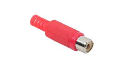 Soclu RCA executie plastic, marcaj rosu set 10 buc