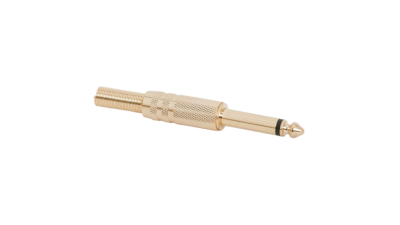 Fisa jack placata cu aur mono 6,3 mm, set 5 buc