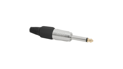 Fisa jack executie ranforsat mono 6,3 mm, marcaj negru