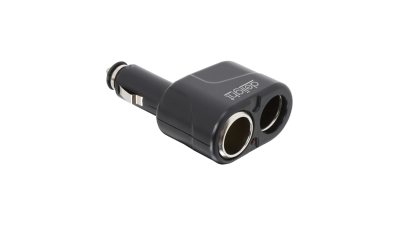 Priza auto dubla Delight 12V,cu led, cu protectie suprasarcina, 1 buc.