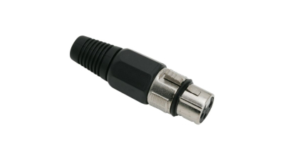 Soclu XLR 3 poli cu fleaca de prindere protectie pentru cablu, set 5 buc
