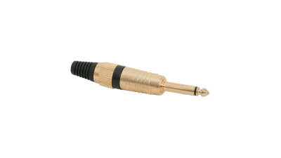 Fisa jack executie ranforsat placat cu aur mono 6,3 mm