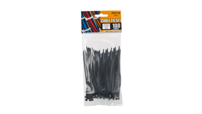 Coliere de plastic 100x2,5mm , fasete 100 buc. culoare negru